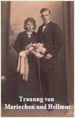 Hochzeitsbild Hellmut Hermann und Mariechen 